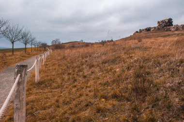 Teufelsmauer Almanya 'daki Harz Dağları Ulusal Parkı' nda.