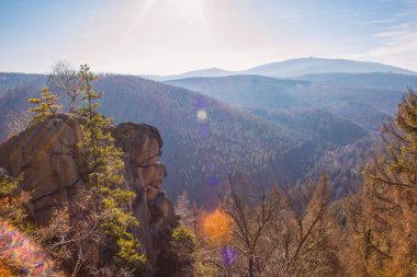 Harz Dağları Ulusal Parkı, Almanya Rabenklippe 'den manzara