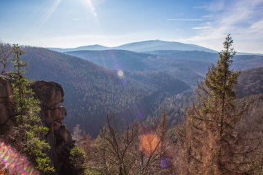 Harz Dağları Ulusal Parkı, Almanya Rabenklippe 'den manzara