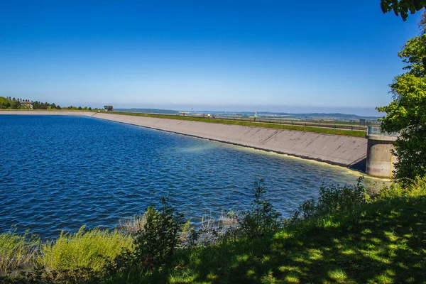 Granetalsperre manzarası, Harz Dağları Ulusal Parkı, Almanya