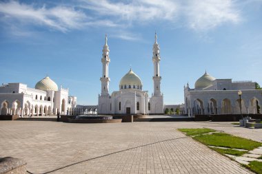 Beyaz Müslüman caminin yapım aşamasında Bolgar, Tataristan, Rusya Federasyonu