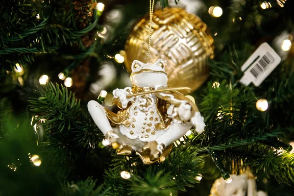 Kerstboom Decoratie Verlichting — Stockfoto