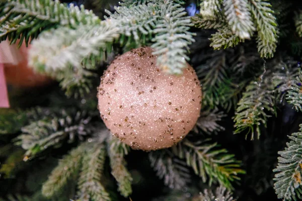 Árbol Navidad Decoración Luces — Foto de Stock