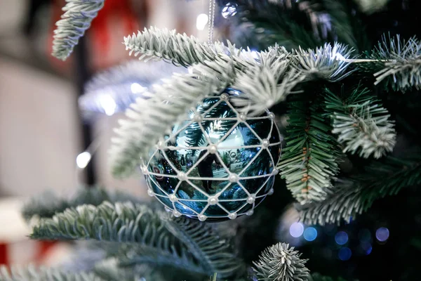 Árbol Navidad Decoración Luces — Foto de Stock