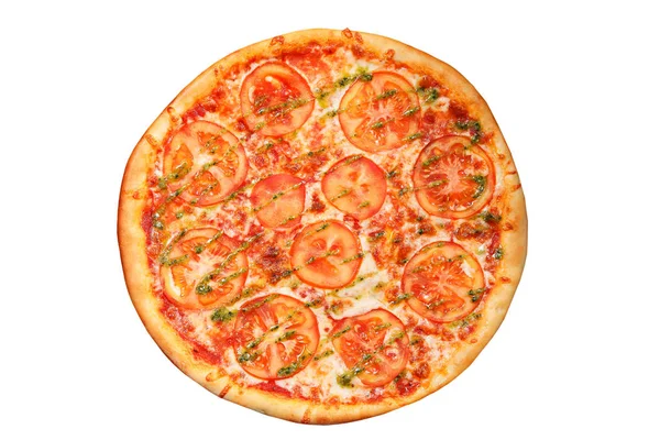 Beyaz arka plan üzerinde izole pizza