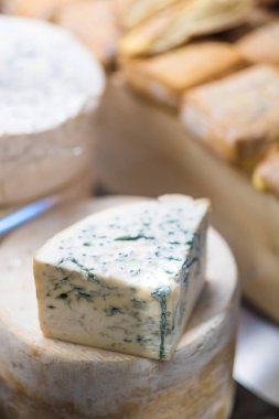 bir peynirci ekranda çeşitli lezzetli peynir seçkisi