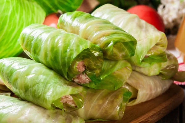 Stuffed Cabbage Meat Rice Prepared Cooking — Stock Photo, Image