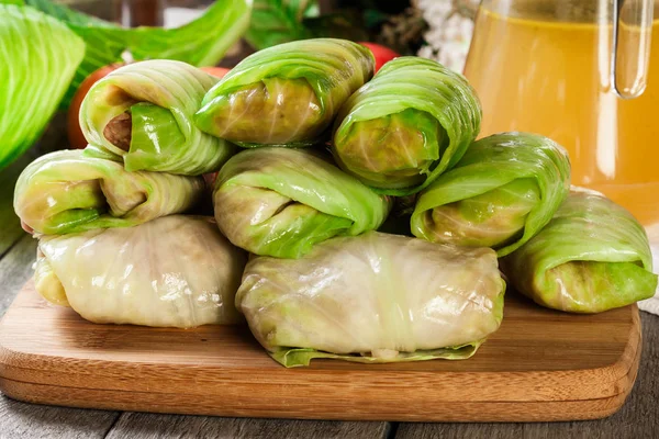 Stuffed Cabbage Meat Rice Prepared Cooking — Stock Photo, Image