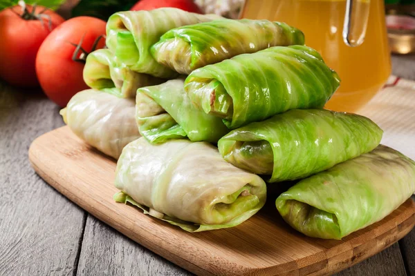 Repollo Relleno Con Carne Arroz Preparado Para Cocinar — Foto de Stock