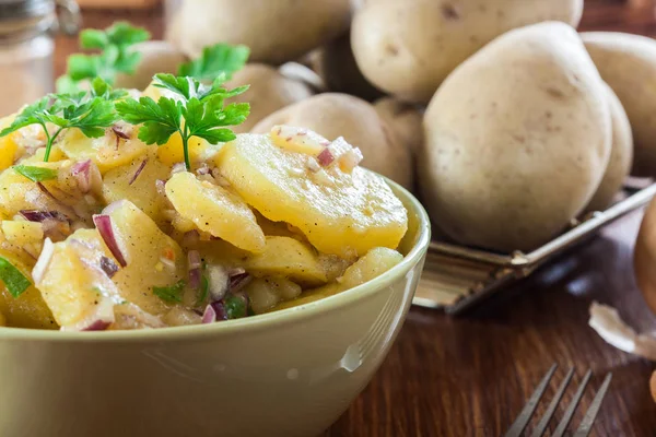 Kartoffelsalat Tradiční Německý Bramborový Salát — Stock fotografie