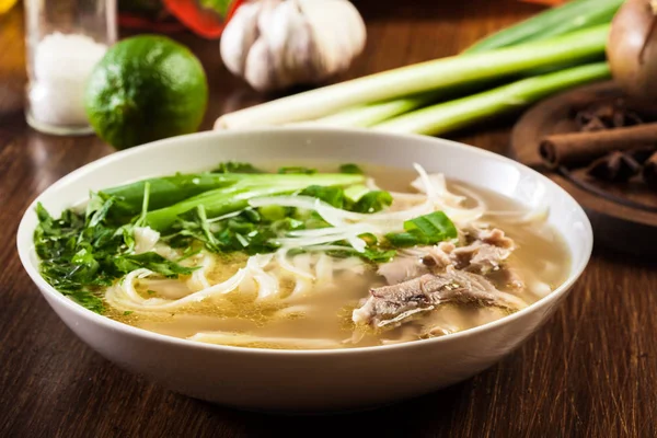 Pho Kip Noodlesoep Traditionele Vietnamese Soep — Stockfoto