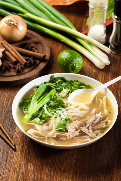 Pho Kip Noodlesoep Traditionele Vietnamese Soep — Stockfoto