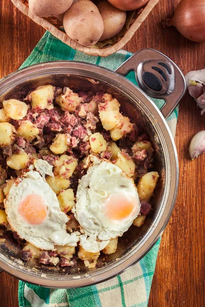 Corned Beef Hasch Einer Pfanne — Stockfoto