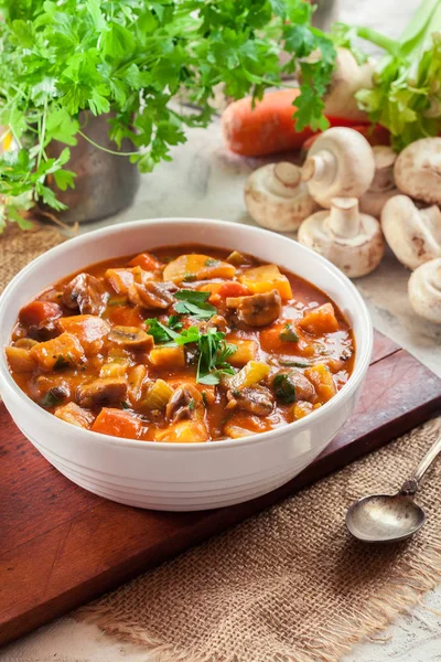 Vegan Irish Stew Patrick Day Plate — Stock Photo, Image