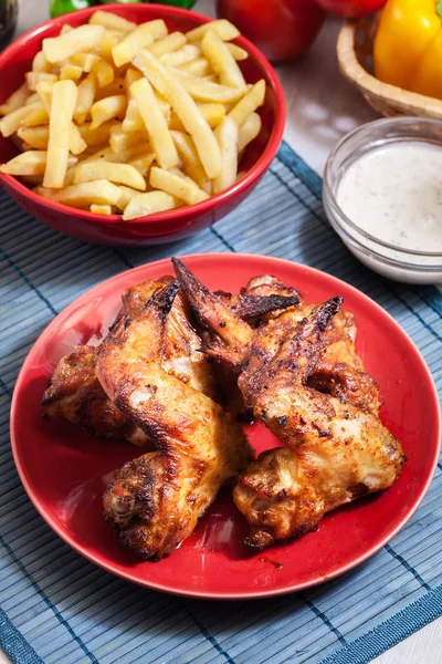 Gustose ali di pollo al forno — Foto Stock