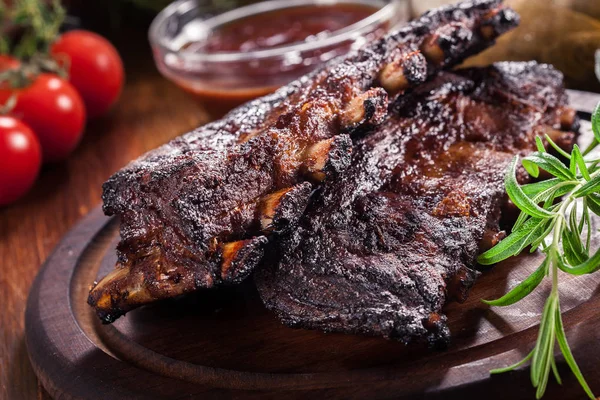 Spicy barbecued pork ribs — Stock Photo, Image
