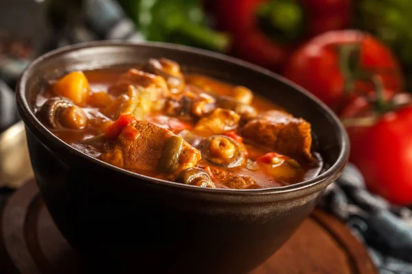 Etli patates çorbası — Stok fotoğraf