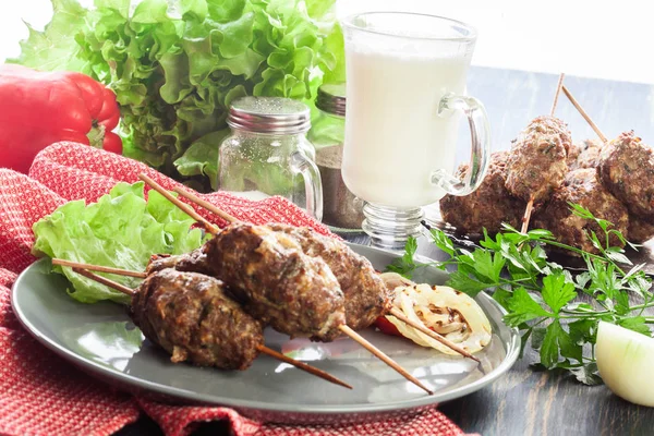 Tasty kofta kebab — Stock Photo, Image