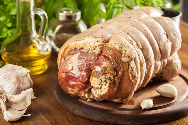 Porchetta italiana tradicional — Fotografia de Stock