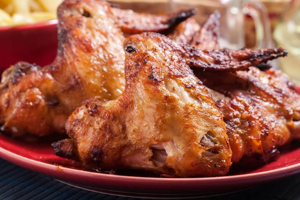 Tasty baked chicken wings — Stock Photo, Image