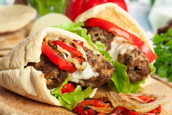 Tasty kofta kebab — Stock Photo, Image