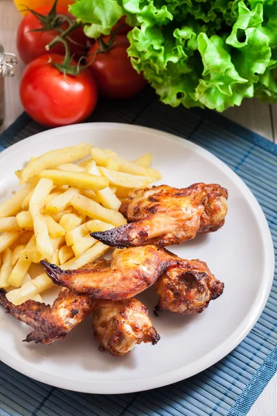 Gustose ali di pollo al forno — Foto Stock