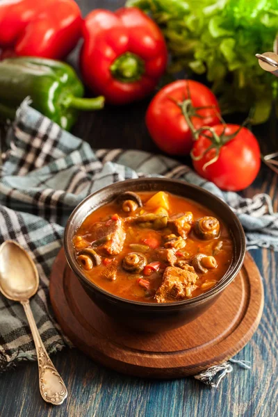 Stew soup with meat potatoes — Stock Image Stew soup with meat potatoes Stock Picture