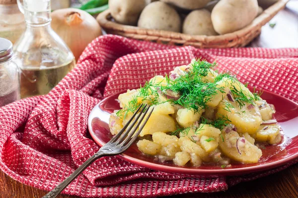 Traditional German potato salad — Stock Photo, Image