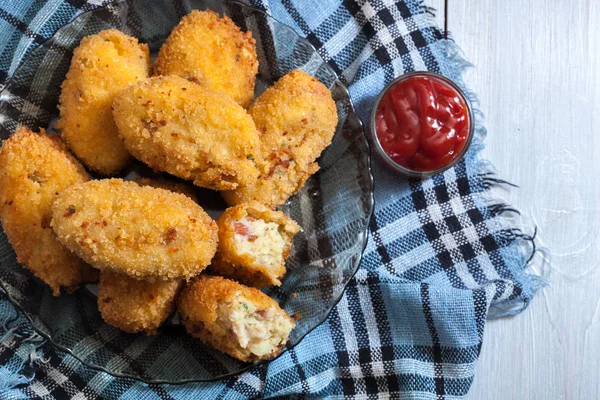 Croquetas caseras de jamón — Foto de Stock