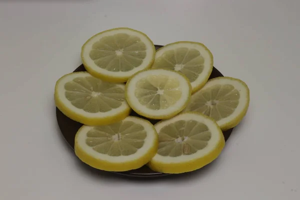 Citron Isolerad Vit Bakgrund — Stockfoto