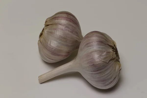 Garlic White Background Isolated — Stock Photo, Image