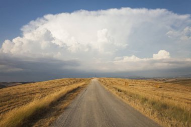Val d 'Orcia, Siena, Toskana, Italya 