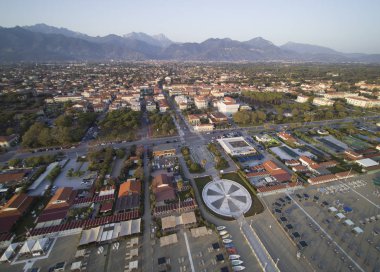 Forte dei Marmi, Versilia, Toskana, Italya havadan görünümü