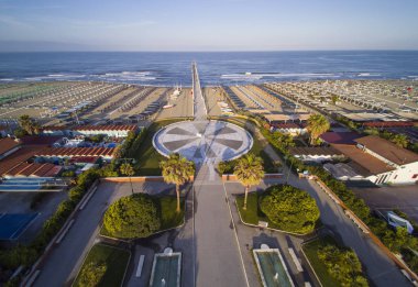 Forte dei Marmi, Versilia, Toskana, Italya havadan görünümü