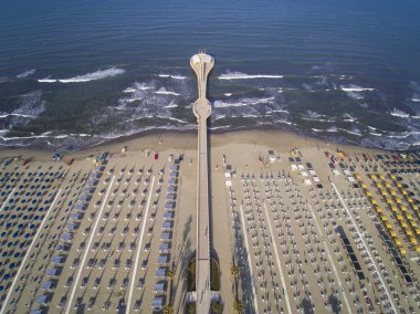 Lido di Camaiore, Versilia, Toskana, Italya havadan görünümü