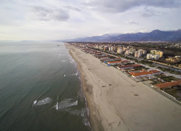 Viareggio Kış Havadan Görünümü Versilia Toskana — Stok fotoğraf