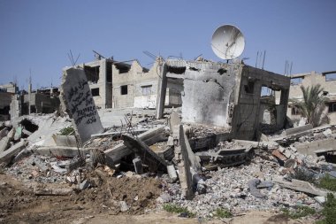 Shujayea, Gaza Strip/Palestine - feb 25 2015: Shujayea was a residential area in the Gaza Strip and sustained 4 days of continuous bombardment during Israel's 