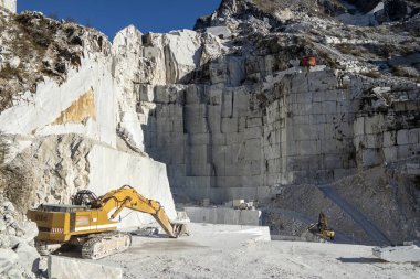 mermer ocaklarında Carrara, Toskana, Italya