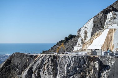 mermer ocaklarında Carrara, Toskana, Italya
