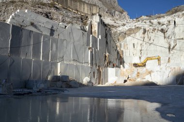 mermer ocaklarında Carrara, Toskana, Italya