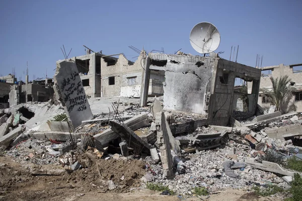 Shujayea Strefa Gazy Palestyna Lut 2015 Shujayea Był Obszarem Mieszkalnym — Zdjęcie stockowe