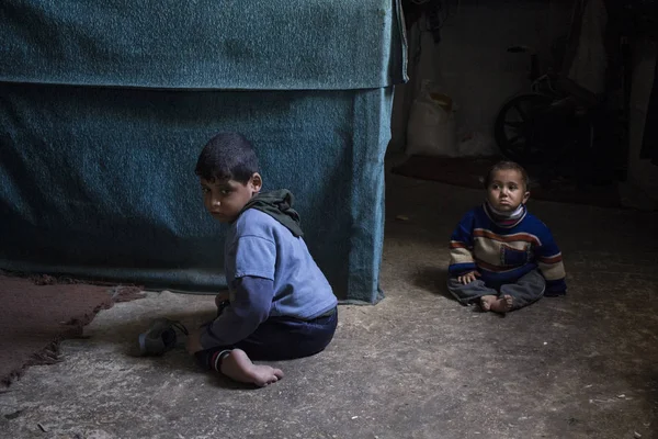 Beit Lahia Gaza Strip Palestyna Lut 2015 Czterech Braci Którzy — Zdjęcie stockowe