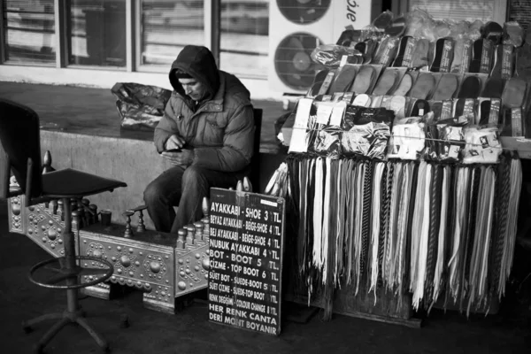 Pouliční Dodavatelé Istanbulu Turecko — Stock fotografie