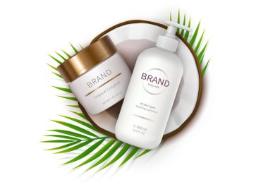 Organik doğal krem için kavram poster