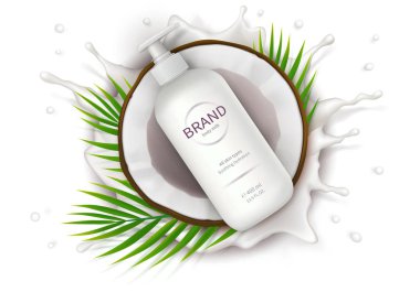 Organik doğal krem için kavram poster