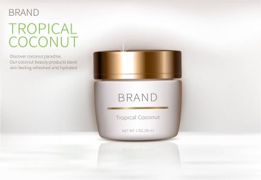 Organik doğal krem için kavram poster