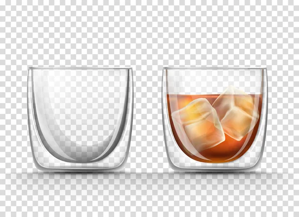 Two glasses for alcohol drinks — Stock Vector