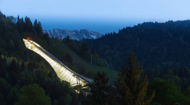 Garmisch-Partenkirchen Bavyera Almanya'nın kayak atlama.