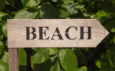 Beach tabela ahşap detay.