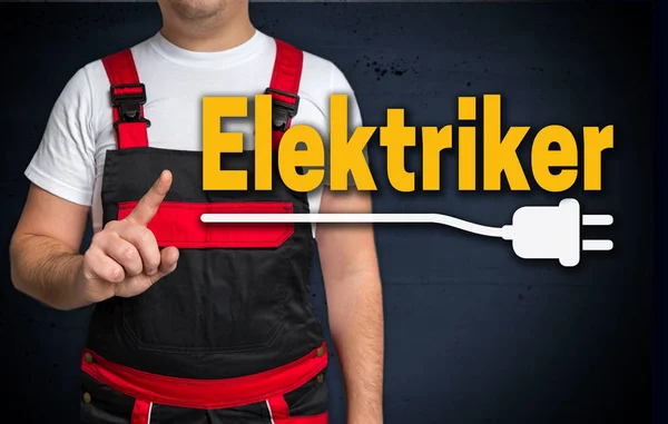 Elektriker 在德国电工 和工匠概念 — 图库照片